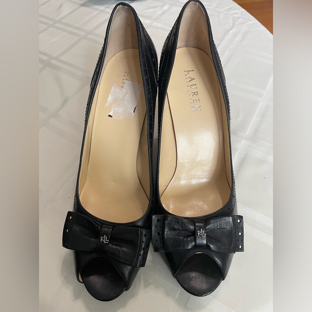 Ralph Lauren bow heels